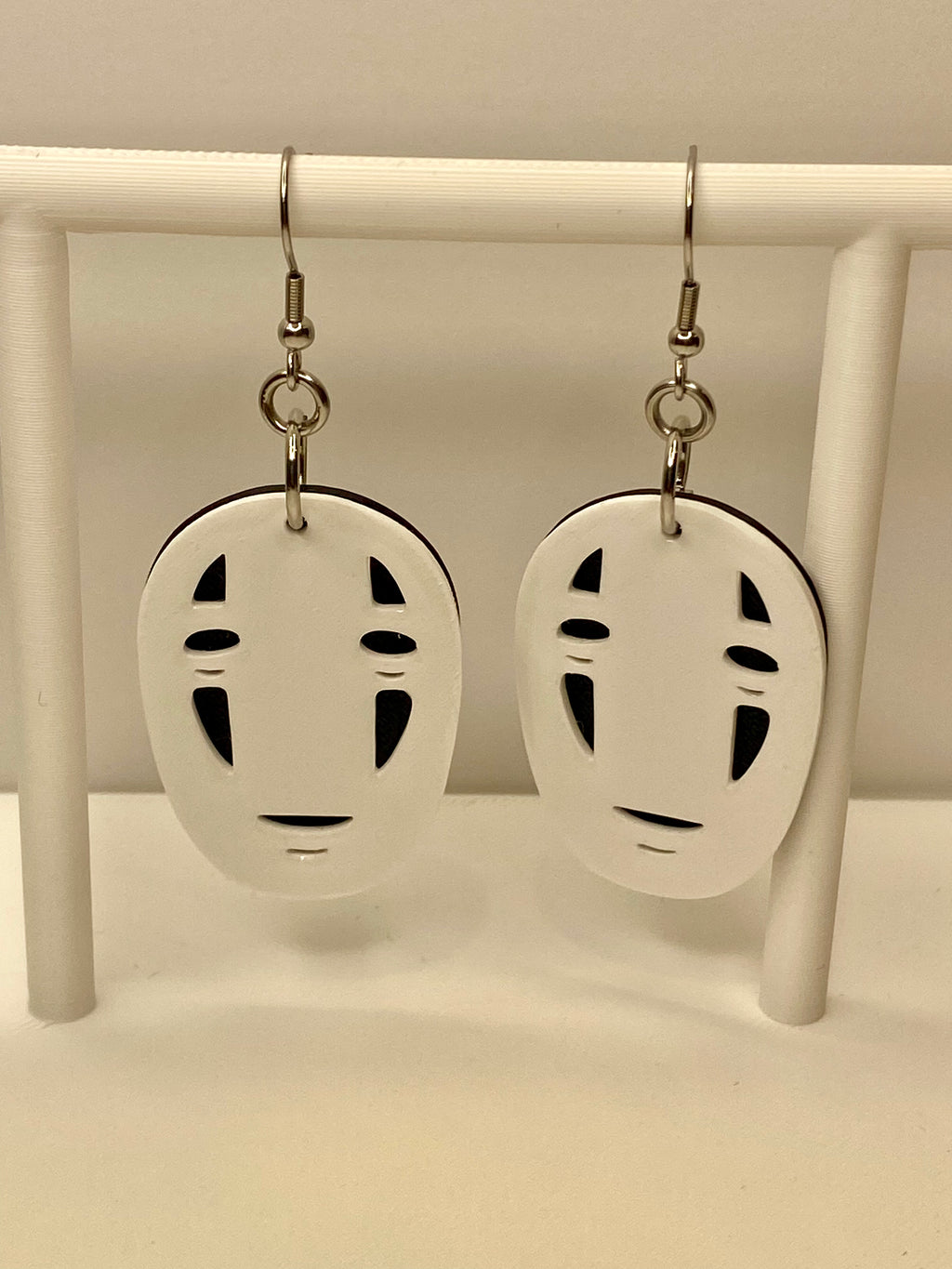 White Mask Earrings