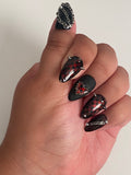 Red Flannel Gothic Press-on Nails