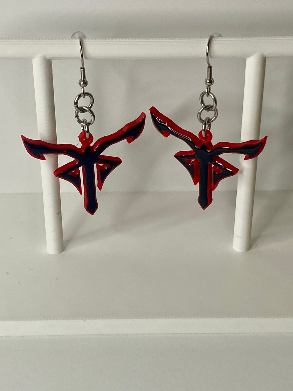 Red and Black Insignia Earrings