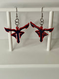 Red and Black Insignia Earrings