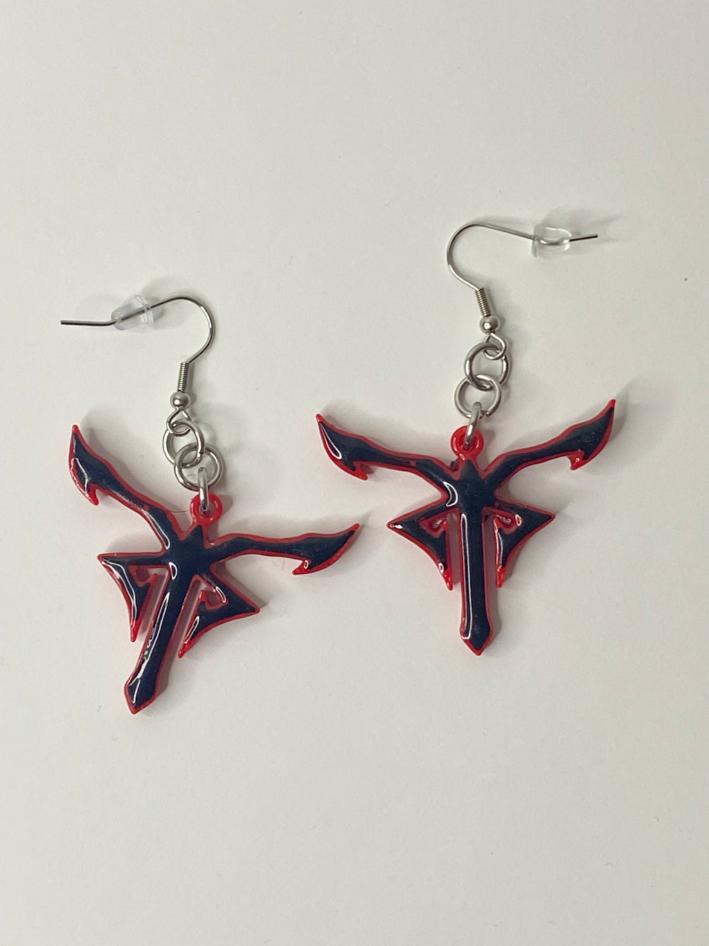 Red and Black Insignia Earrings