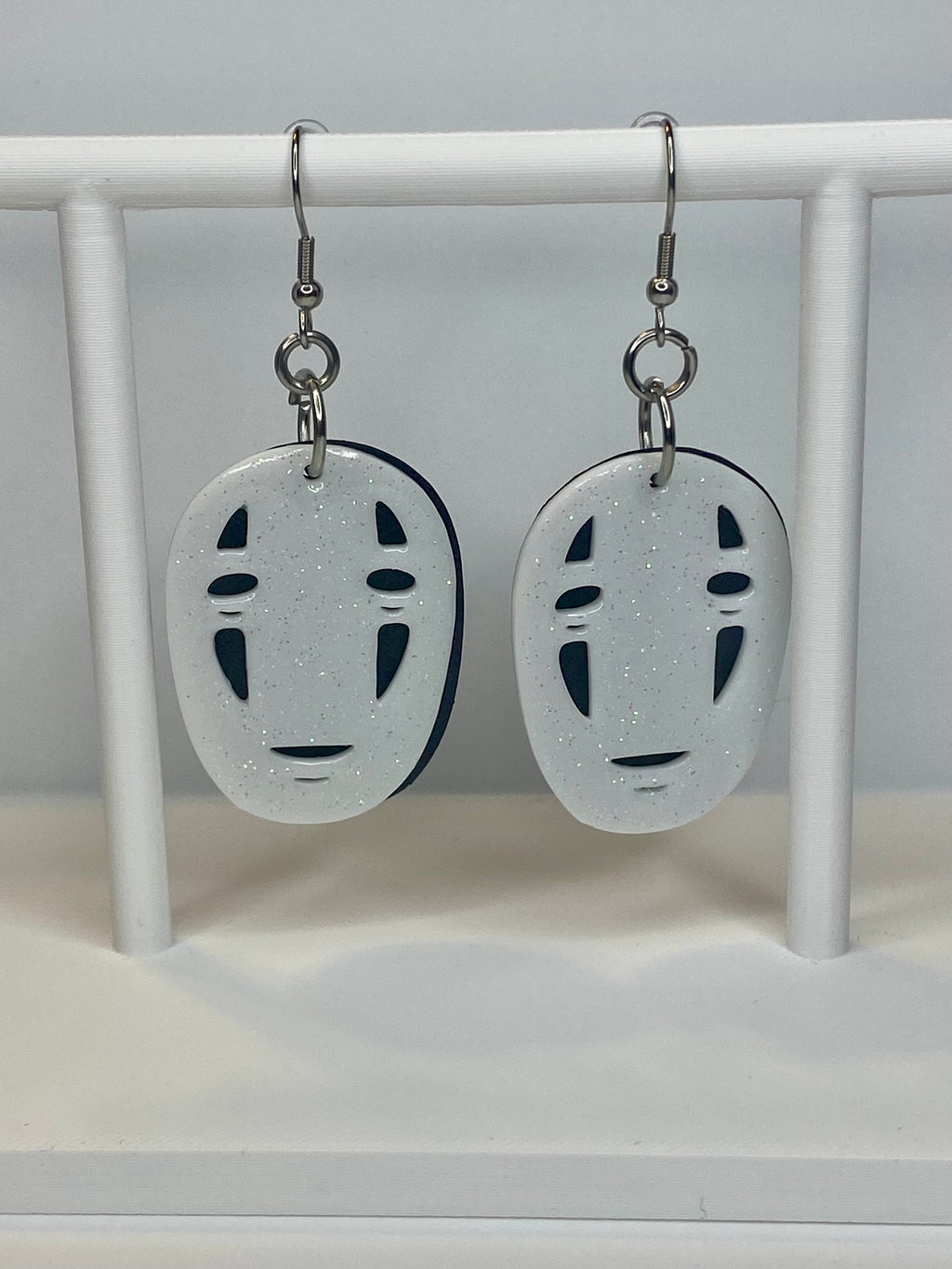 White Mask Earrings