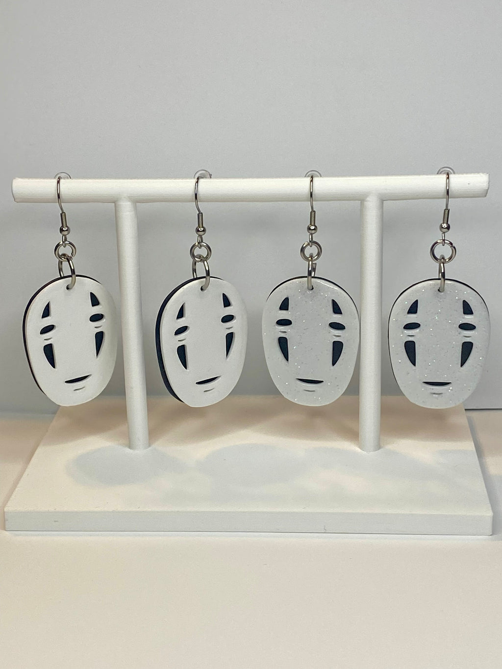 White Mask Earrings