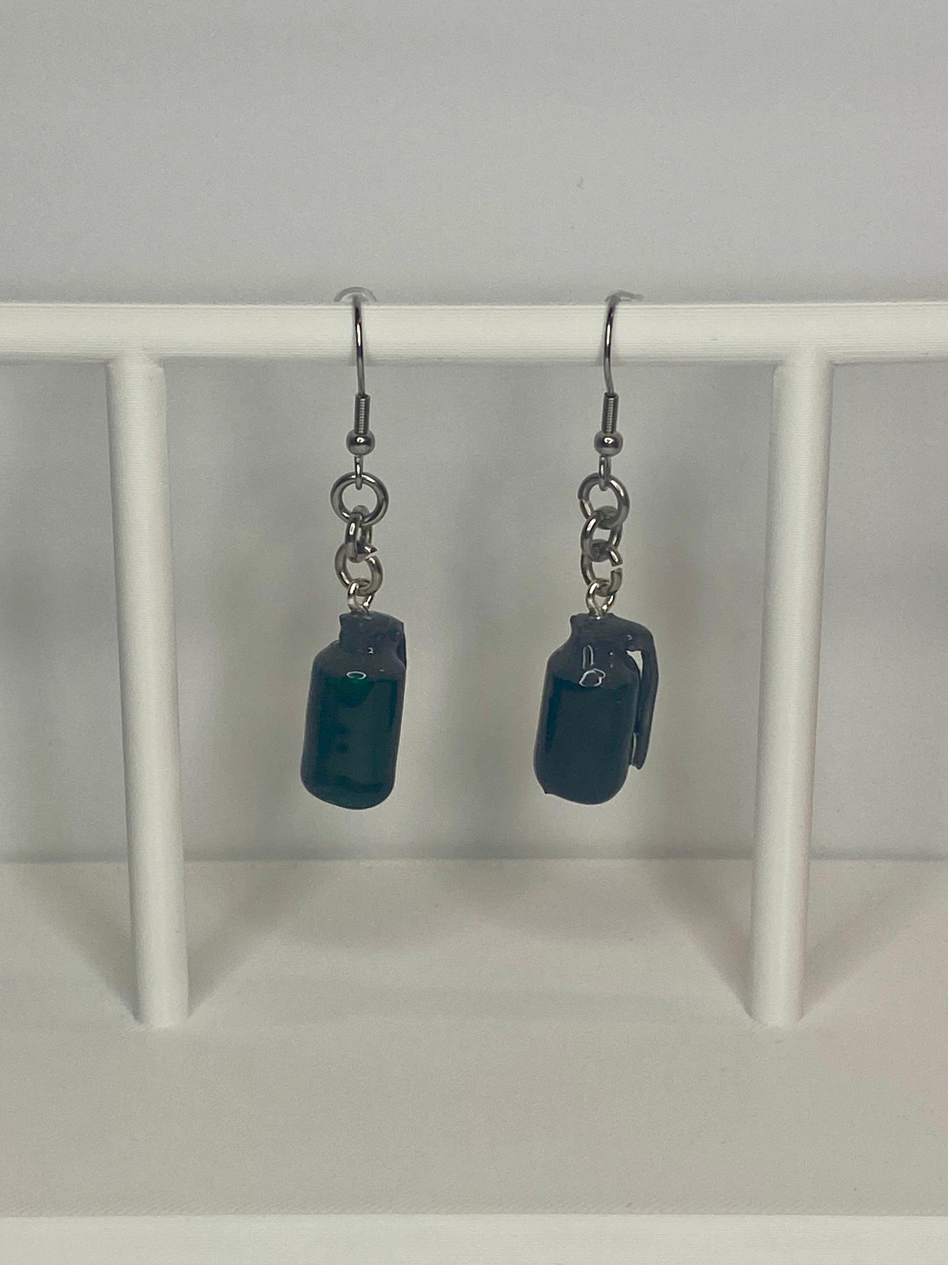 Video Game Hand Grenade Earrings