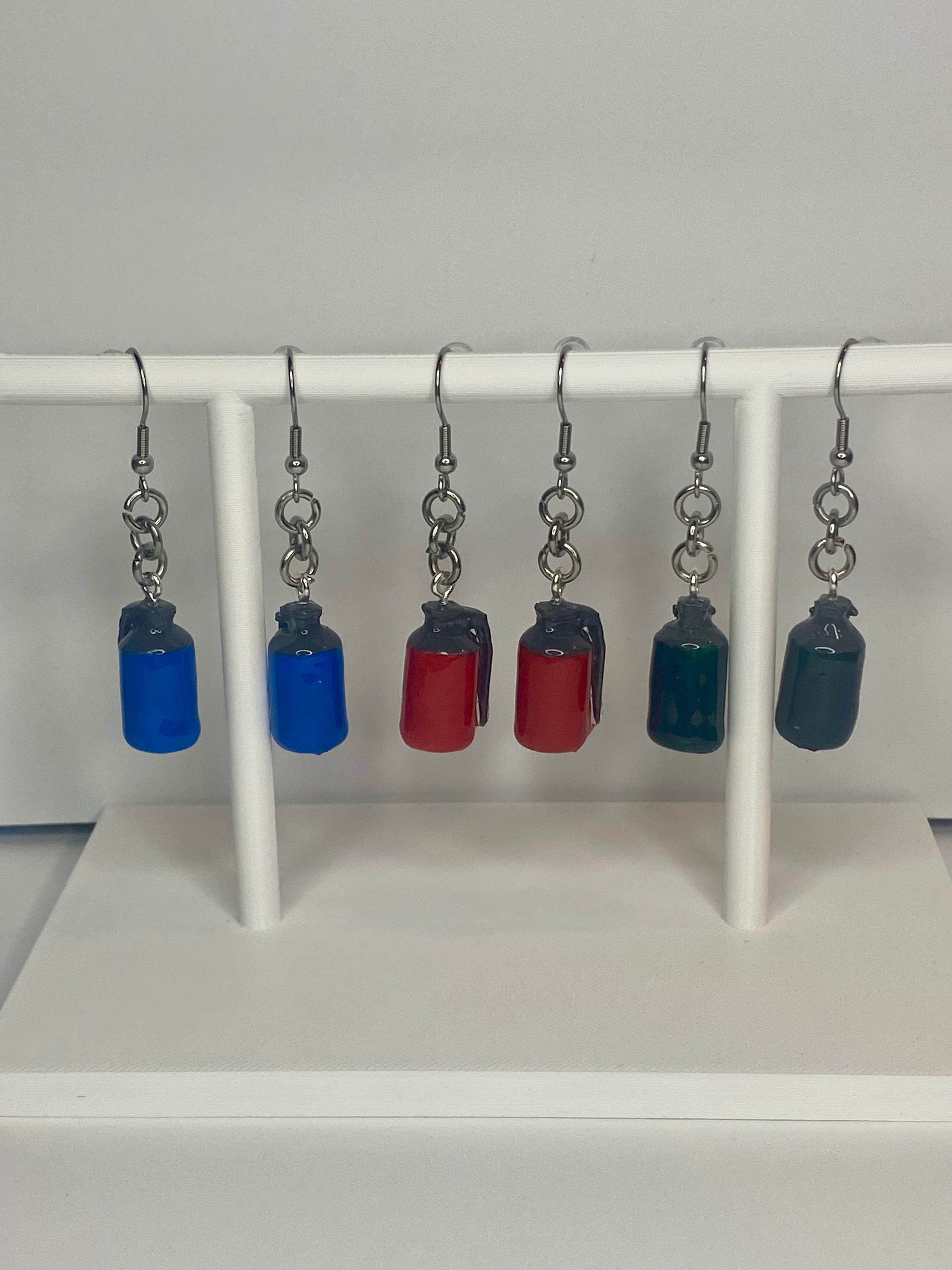 Video Game Hand Grenade Earrings