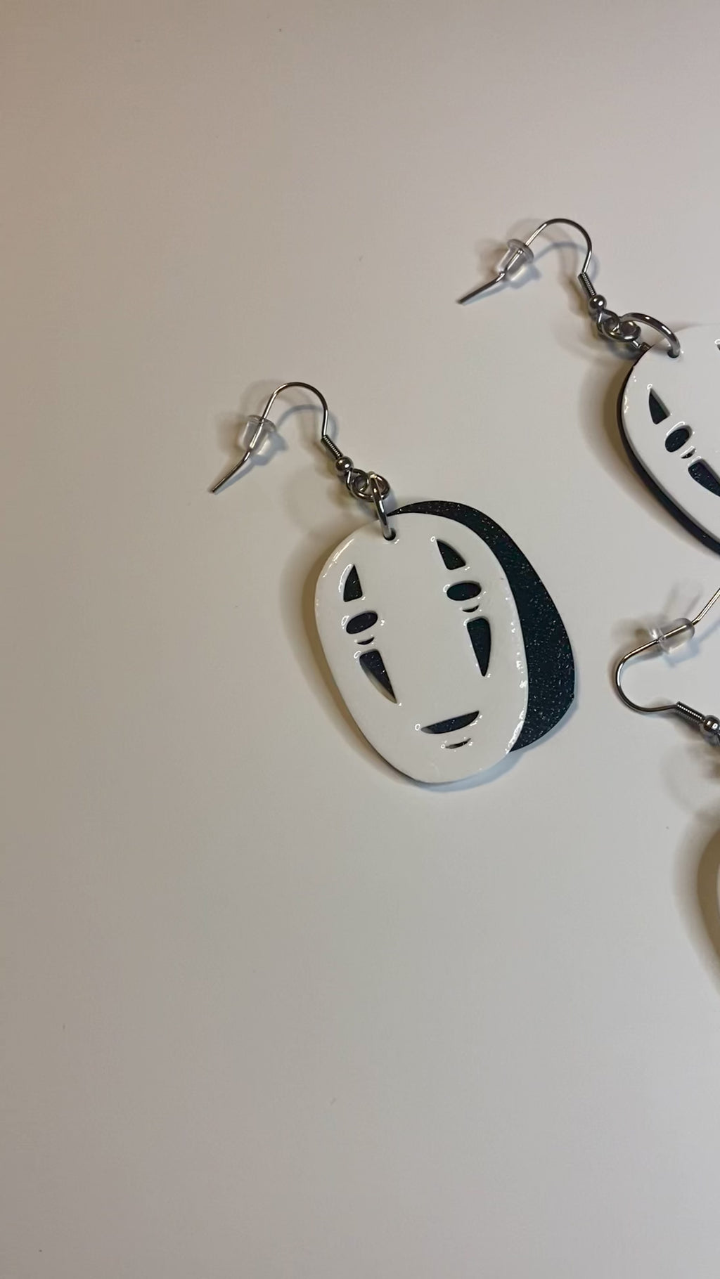White Mask Earrings